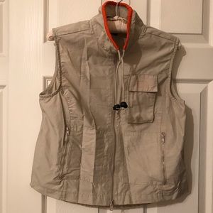 Xhilaration Tan and Orange Outdoor Vest Size M